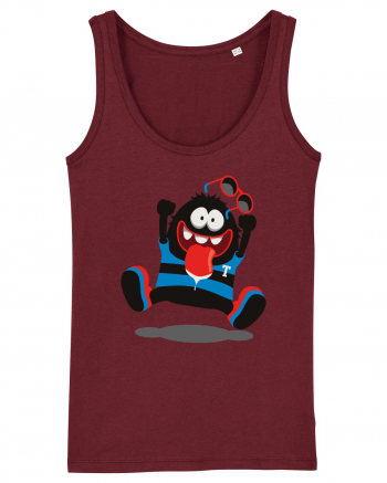 Crazy Monster Cartoon Burgundy