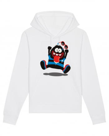 Crazy Monster Cartoon White