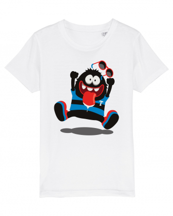 Crazy Monster Cartoon White