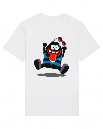 Crazy Monster Cartoon White