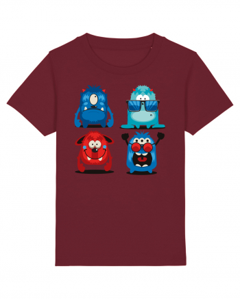 Funny Monsters Burgundy