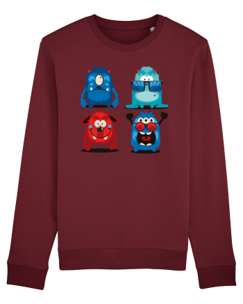 Funny Monsters Burgundy