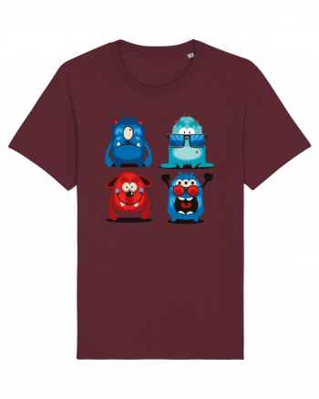 Funny Monsters Burgundy