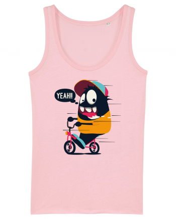 Monster Biker Cartoon Cotton Pink