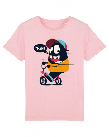 Monster Biker Cartoon Cotton Pink