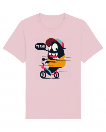 Monster Biker Cartoon Cotton Pink