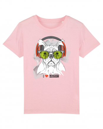Hipster Frenchie Dog Cotton Pink