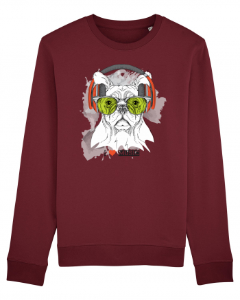 Hipster Frenchie Dog Burgundy