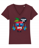 Drink Me Apple Tricou mânecă scurtă guler V Damă Evoker