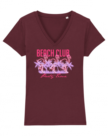 Beach Club Party Flamingo Burgundy
