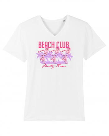 Beach Club Party Flamingo White