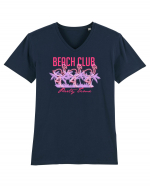 Beach Club Party Flamingo Tricou mânecă scurtă guler V Bărbat Presenter