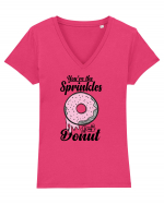 Donut Roz Tricou mânecă scurtă guler V Damă Evoker