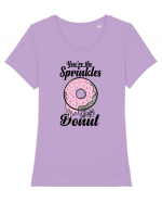 Donut Roz Tricou mânecă scurtă guler larg fitted Damă Expresser