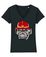 Bulldog Tricou mânecă scurtă guler V Damă Evoker