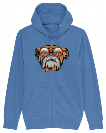 Hipster Bulldog Bright Blue