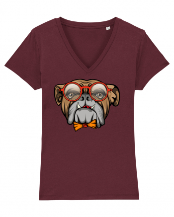 Hipster Bulldog Burgundy