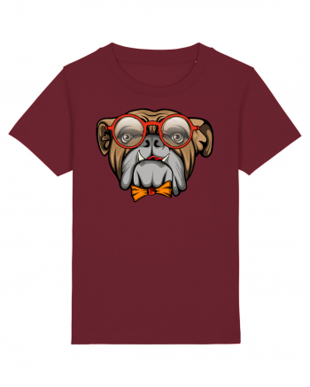 Hipster Bulldog Burgundy