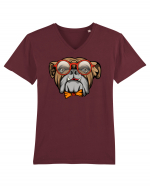 Hipster Bulldog Tricou mânecă scurtă guler V Bărbat Presenter