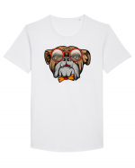 Hipster Bulldog Tricou mânecă scurtă guler larg Bărbat Skater