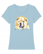 Chow Chow Tricou mânecă scurtă guler larg fitted Damă Expresser