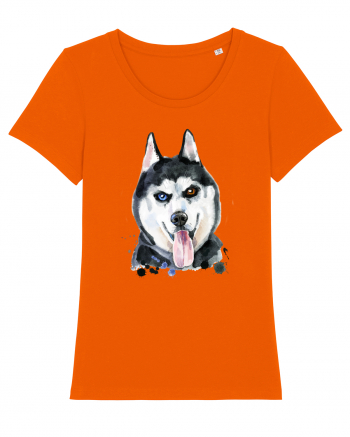 Husky Painting Bright Orange