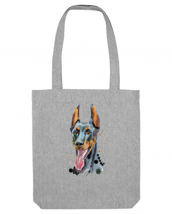 Doberman Painting Heather Grey