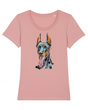 Doberman Painting Canyon Pink