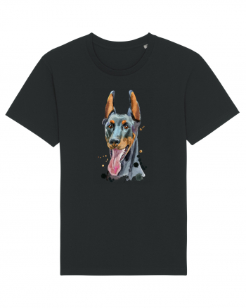 Doberman Painting Black