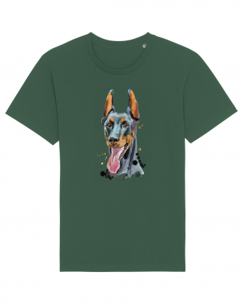 Doberman Painting Bottle Green