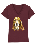Droopy Painting Tricou mânecă scurtă guler V Damă Evoker