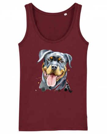 Rottweiler Painting Burgundy