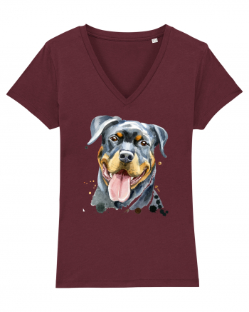 Rottweiler Painting Burgundy