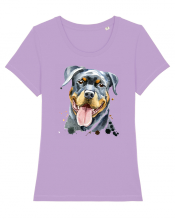 Rottweiler Painting Lavender Dawn