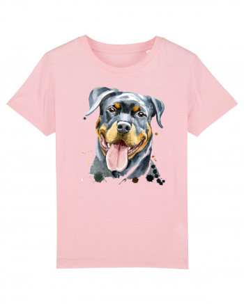 Rottweiler Painting Cotton Pink