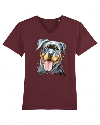 Rottweiler Painting Burgundy