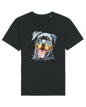 Rottweiler Painting Black