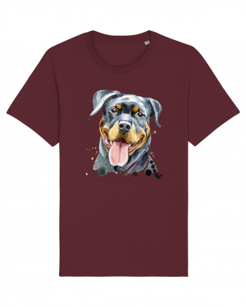 Rottweiler Painting Burgundy