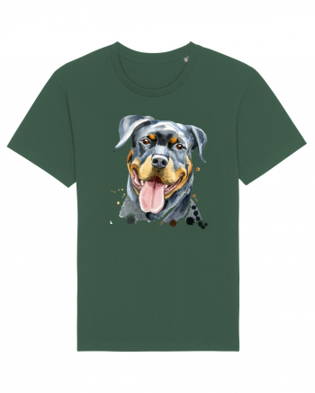 Rottweiler Painting Bottle Green