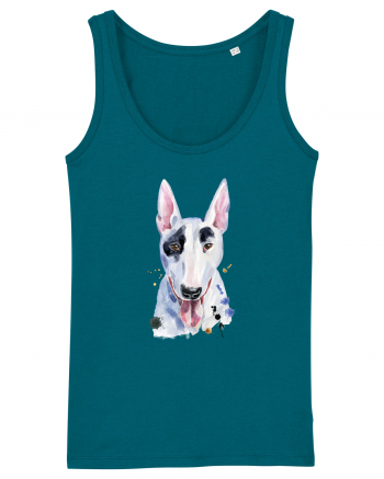 Bullterrier Painting Ocean Depth
