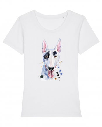 Bullterrier Painting White