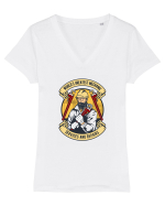 Mechanic Retro Tricou mânecă scurtă guler V Damă Evoker