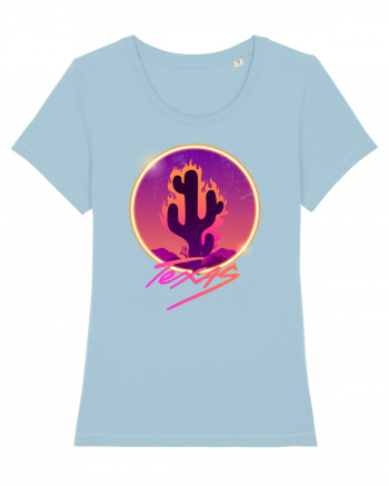 Texas Cactus Fire Sky Blue