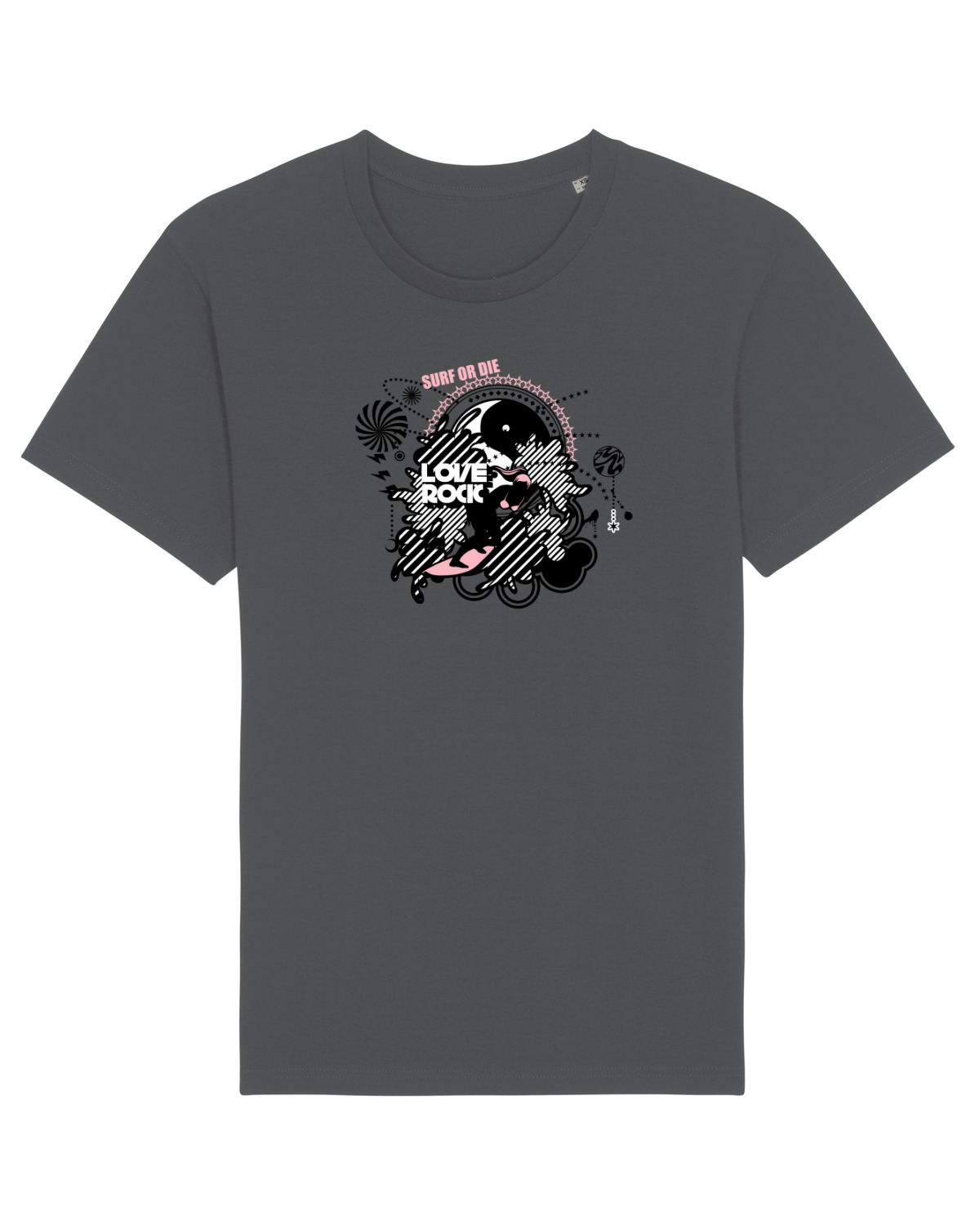 Tricou mânecă scurtă Unisex Rocker Anthracite