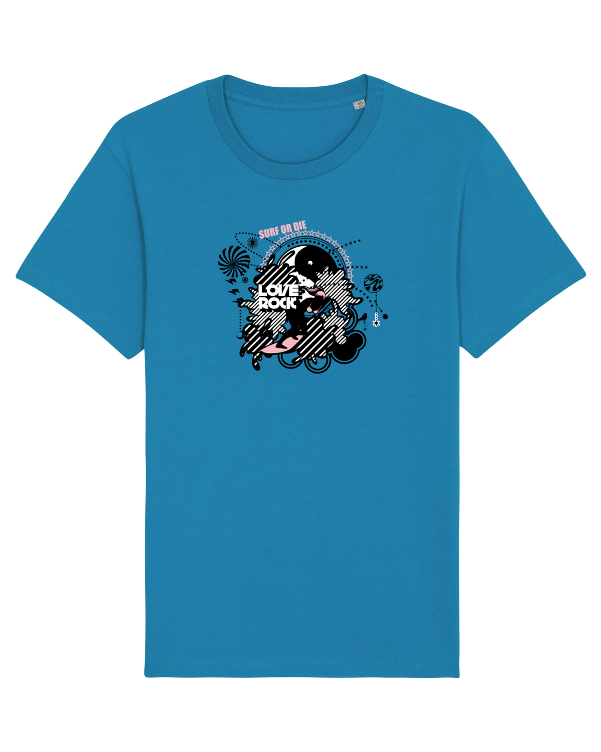 Tricou mânecă scurtă Unisex Rocker Azur