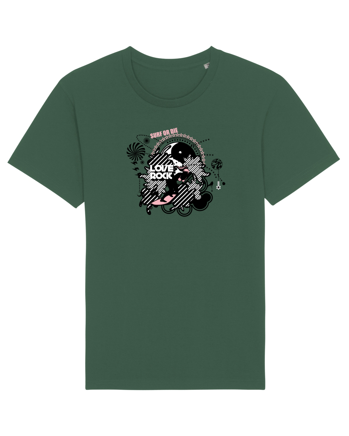Tricou mânecă scurtă Unisex Rocker Bottle Green