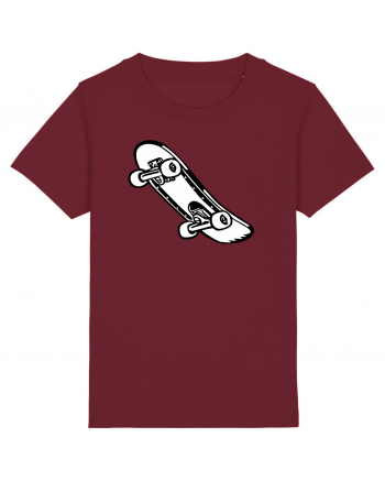 Skateboard Black and White Burgundy