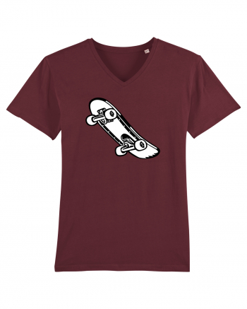 Skateboard Black and White Burgundy