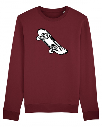 Skateboard Black and White Burgundy