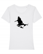 Skater Jump Tricou mânecă scurtă guler larg fitted Damă Expresser